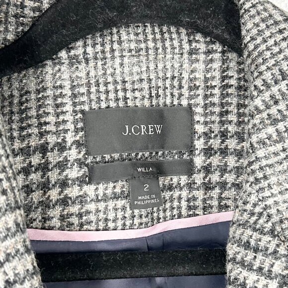 J. Crew Willa Blazer in Houndstooth Wool Size 2 - Picture 8 of 9